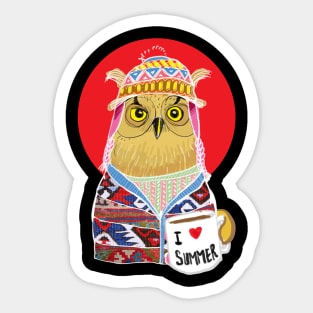 Summer Owl Sticker